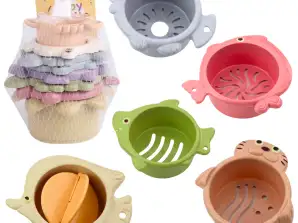 Set di tazze da bagno 2in1 pastello 6el