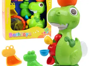 Set di giocattoli da bagno di dinosauro con accessori per smerigliatrice 8 pz