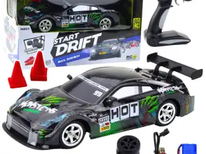 Racing Car RC Drift Car Black Green 30km/h 1:16
