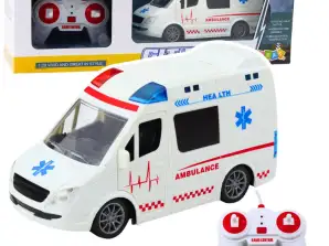 Ambulanse fjernstyrte RC-lys lyder 1:20 hvit