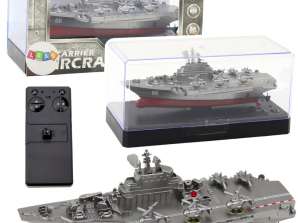 Statek Militarny Łódź Zdalnie Sterowana RC Srebrna 15cm