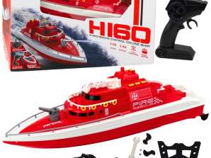 Bateau à moteur télécommandé RC 1:28 Rescue Red