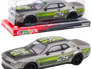 Corrida de carros esportivos tração traseira prata-verde