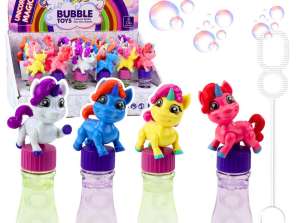 Soap Bubbles Unicorn Moving Figurine Colorful 14cm Mix