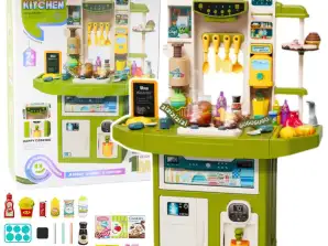 Cuisine pour enfants avec accessoires Évier avec circulation vapeur lumières sons 71el