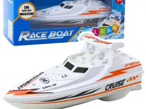 Bateau à moteur Alimentation à batterie Eau flottante blanche