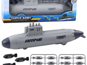 Schiff U-Boot feuert Torpedos Antrieb grau 28cm