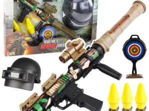 Militär-Set Militärische Bazooka RPG Helm Tracza Schaumstoffgeschosse