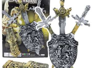 Ridder Set 3 Zwaarden Schild Beschermers Realistische Ornamenten