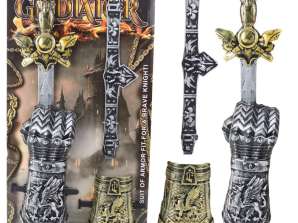 Ritter Set Gladiator Schwert Protektoren Gürtel verziert