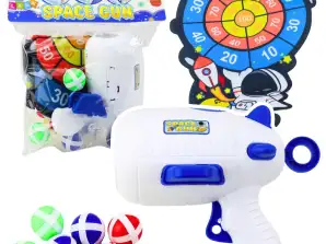 Juego De Habilidad Tiro Al Blanco Pistola Bolas De Velcro Espacio