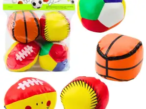 NEL 24351 Myke Sportsballer Basketball Rugby Fotball Baseball Sett 4 stk.