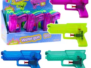 Liten gjennomsiktig vannpistol rosa blå grønn blanding