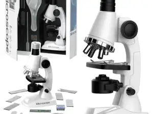 Set Educativo Microscopio Scientifico per Bambini Accessori Bianco