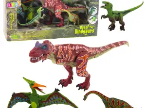 Figurine di dinosauro Set gambe mobili bocche 4 pezzi