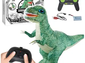 Grande Dinossauro Inflável Controlado Remotamente RC Verde 130 x 190cm