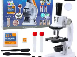 Microscopio didattico a LED Ingrandimento 1200x Kit scientifico Accessori