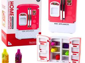 Children's Toy Refrigerator Fruit Juices Lights Sounds Pink