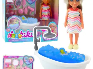 Ankiki Mini Doll Set Con Accessori Per La Toelettatura Della Vasca Da Bagno