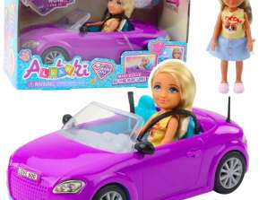 Ankiki Mini Poupée Set Cabriolet Voiture Violet
