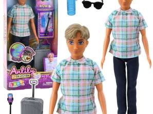 Puppe Anlily Boy Zubehör Koffer Selfie Stick Brille Flasche