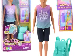 Anlily Doll Backpacking Junge Wasserflasche Brille Selfie Stick