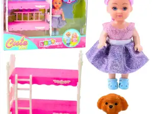 Spielfiguren-Set im Kleid Zwei-Etagenbett Hund