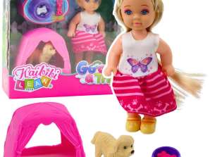 Spielfiguren-Set mit Hund, Zelt und Zubehör