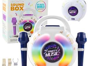 Karaoke Set Twee Microfoons Bluetooth Speaker MP3 LED Opname