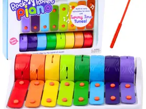 Rock N' Roller Klavier Kleinkind Instrument Becken Schwenkräder Bunt