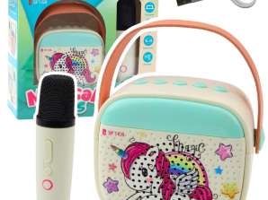 Kids Karaoke Set with Unicorn Bluetooth Microphone