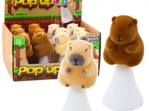 Hopping Capybara On Spring Pop Up Beige Brun 10cm