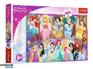 Puzzle 160 Ritratti di Principesse Disney Princess Trefl 15407
