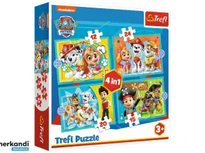 Puzzle 4in1 12.15.20.24 L'equipaggio della pattuglia della zampa allegra Trefl 34346