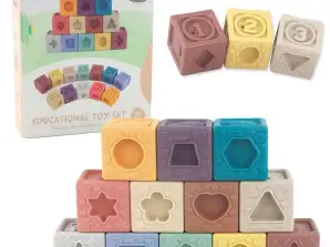 Blocchi Sensoriali Educativi Colorati 12 pezzi