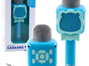 Draadloze Bluetooth Karaoke Microfoon, Opname, Stemverandering - Blauw