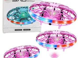 RC Handbediende UFO Drone LED-verlichting Roze
