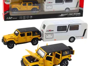 Set Off-road Camper Metallo Drive Luci Suoni Giallo 1:32