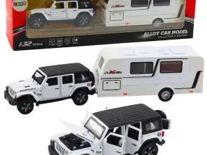 Set di fuoristrada camper in metallo drive lights suoni bianchi 1:32