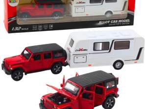 Set Off-road Camper Metallo Drive Luci Suoni Rosso 1:32