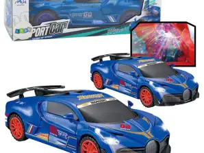 Auto Sport Hindernis Sensor Ball LED 360° Drehung Licht Sound Blau
