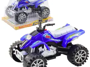 Off-road quad with drive Retreaded wheels blue
