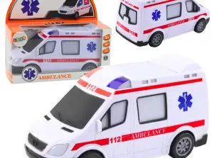 Batteriebetriebene Lichter von Krankenwagen klingen weiß
