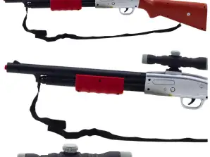 Rifle Shotgun Prop Shoulder Strap Scope Brown Sounds 65cm