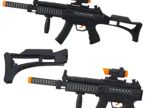 Toy Machine Gun Lights Sounds Black 62cm