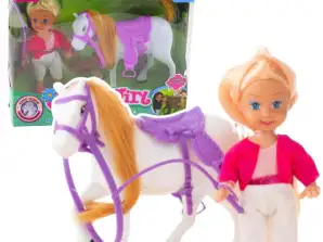 Mini Doll Set With Horse Riding Outfit Saddle