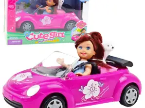 Mini Doll Car Cabriolet Hondenset