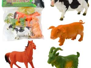 Set of Farm Animals Figurines Goat Horse Cow Pig 4pcs.