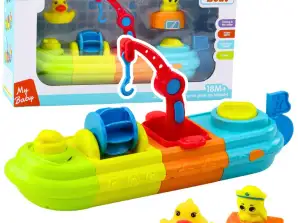 Bain Jouet Bateau Bateau Grue Coloré Crochet Canard Tortue