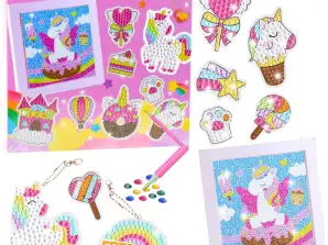 Creative Kit Timantti Mosaiikki Avaimenperät Yksisarviset Värikäs